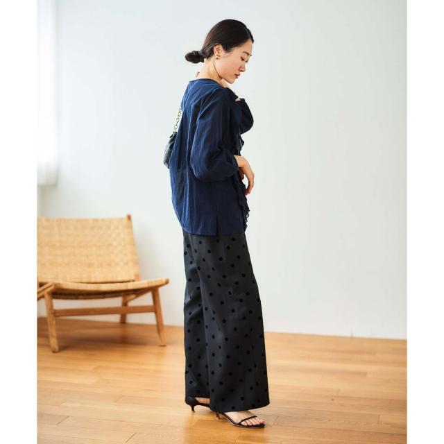 【NEW】ルクールブラン（le．coeur blanc）/フロントフリルブラウスの通販は