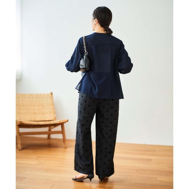 【NEW】ルクールブラン（le．coeur blanc）/フロントフリルブラウスの通販は