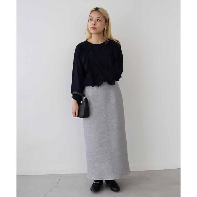 【NEW】ルクールブラン（le．coeur blanc）/フロントフリルブラウスの通販は