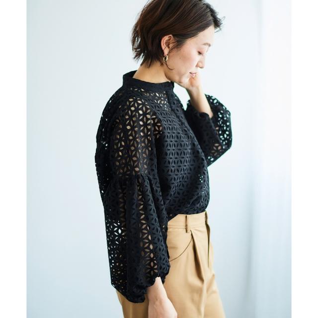 ルクールブラン（le．coeur blanc）/《手洗い可能》TORRAZZO DONNA 別注レースブラウス