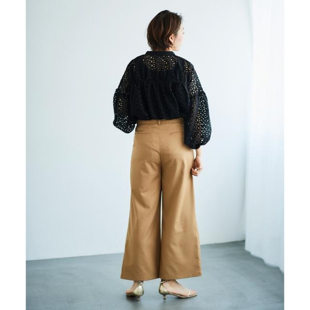 ルクールブラン（le．coeur blanc）/《手洗い可能》TORRAZZO DONNA 別注レースブラウス