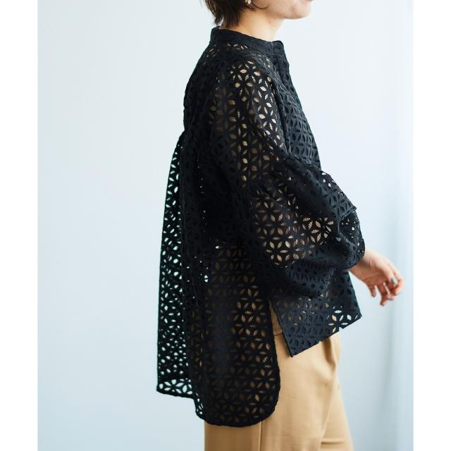 ルクールブラン（le．coeur blanc）/《手洗い可能》TORRAZZO DONNA 別注レースブラウス