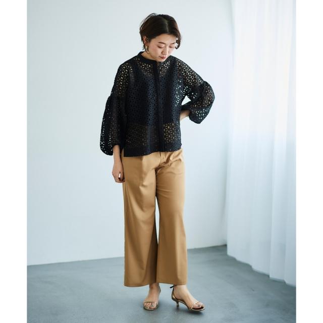 ルクールブラン（le．coeur blanc）/《手洗い可能》TORRAZZO DONNA 別注レースブラウス