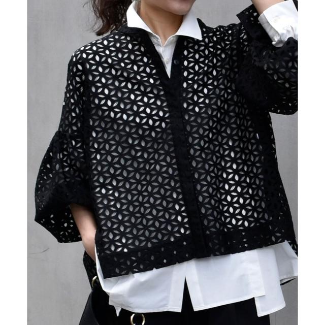 ルクールブラン（le．coeur blanc）/《手洗い可能》TORRAZZO DONNA 別注レースブラウス