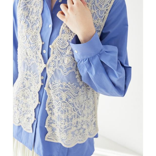 ルクールブラン（le．coeur blanc）/《手洗い可能》TORRAZZO DONNAメッシュレースベスト