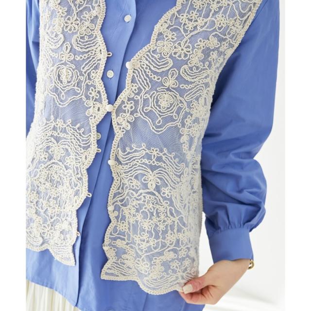 ルクールブラン（le．coeur blanc）/《手洗い可能》TORRAZZO DONNAメッシュレースベスト