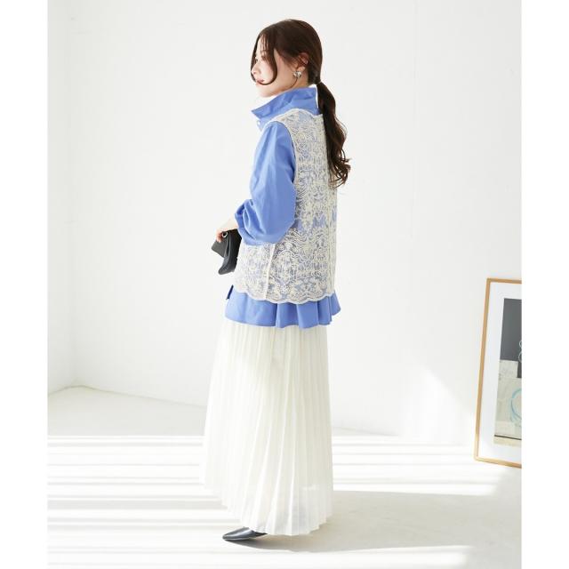 ルクールブラン（le．coeur blanc）/《手洗い可能》TORRAZZO DONNAメッシュレースベスト