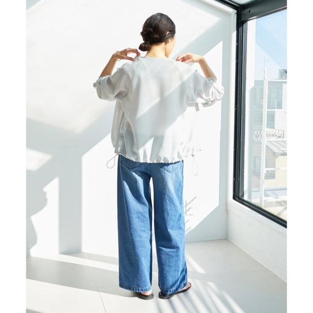 ルクールブラン（le．coeur blanc）/《手洗い可能》フロントポケットメッシュブルゾン