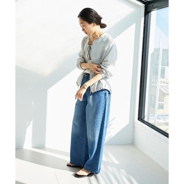 ルクールブラン（le．coeur blanc）/《手洗い可能》フロントポケットメッシュブルゾン