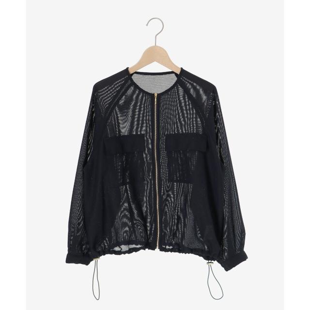 ルクールブラン（le．coeur blanc）/《手洗い可能》フロントポケットメッシュブルゾン