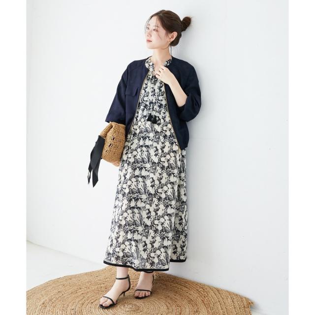 ルクールブラン（le．coeur blanc）/《手洗い可能》フロントポケットメッシュブルゾン