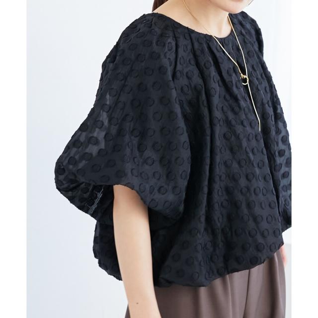 ルクールブラン（le．coeur blanc）/《手洗い可能》TORRAZZO DONNA ドットバルーンブラウス