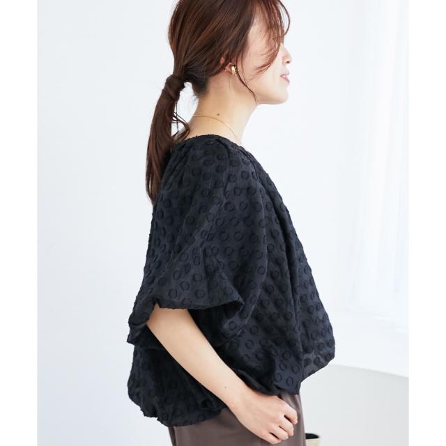 ルクールブラン（le．coeur blanc）/《手洗い可能》TORRAZZO DONNA ドットバルーンブラウス