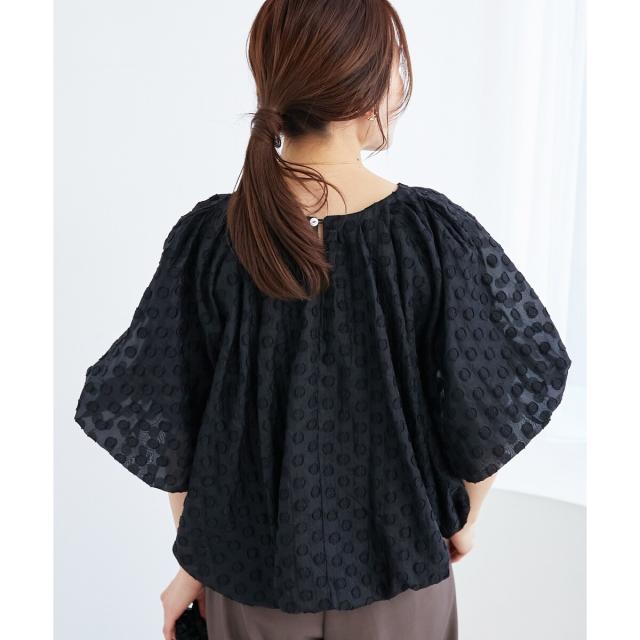 ルクールブラン（le．coeur blanc）/《手洗い可能》TORRAZZO DONNA ドットバルーンブラウス