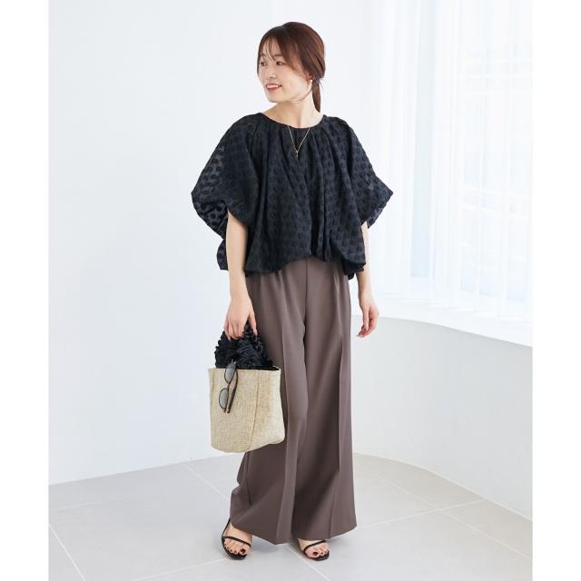 ルクールブラン（le．coeur blanc）/《手洗い可能》TORRAZZO DONNA ドットバルーンブラウス