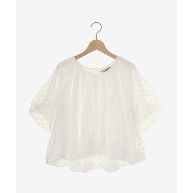ルクールブラン（le．coeur blanc）/《手洗い可能》TORRAZZO DONNA ドットバルーンブラウス
