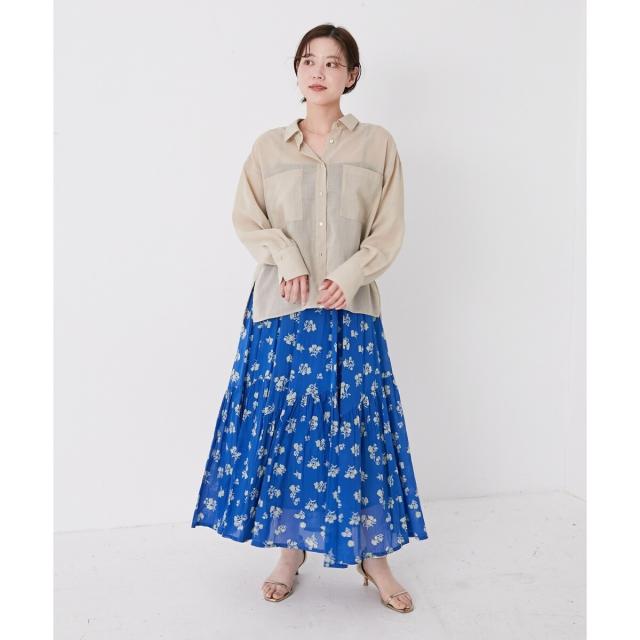 ルクールブラン（le．coeur blanc）/《手洗い可能》Fanakaレトロフラワースカート