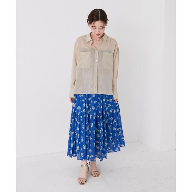 ルクールブラン（le．coeur blanc）/《手洗い可能》Fanakaレトロフラワースカート