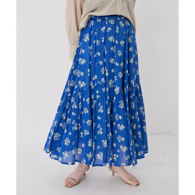 ルクールブラン（le．coeur blanc）/《手洗い可能》Fanakaレトロフラワースカート