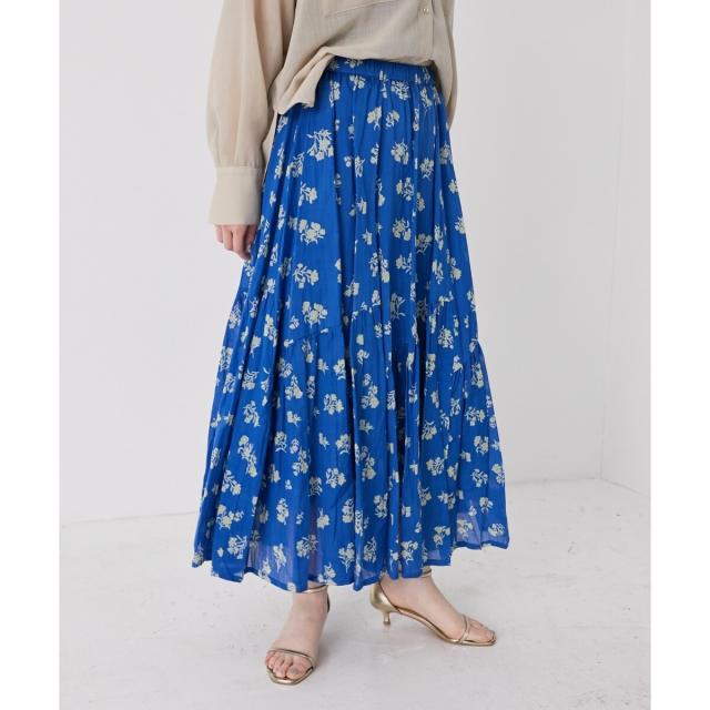 ルクールブラン（le．coeur blanc）/《手洗い可能》Fanakaレトロフラワースカート