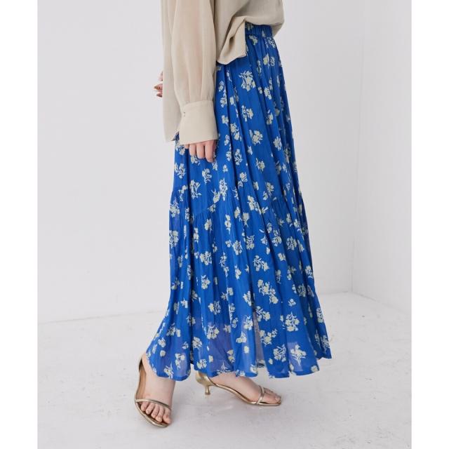 ルクールブラン（le．coeur blanc）/《手洗い可能》Fanakaレトロフラワースカート