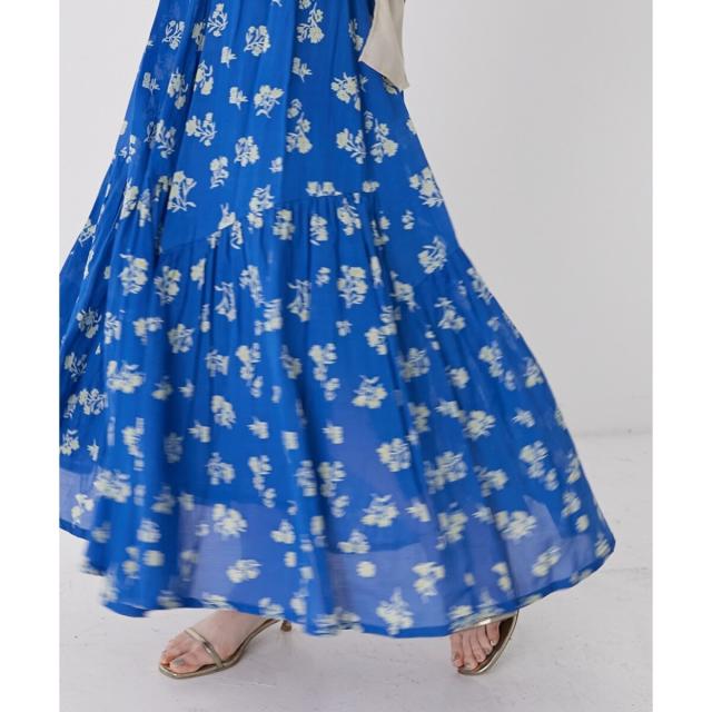 ルクールブラン（le．coeur blanc）/《手洗い可能》Fanakaレトロフラワースカート