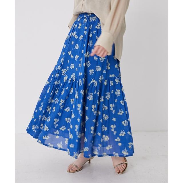 ルクールブラン（le．coeur blanc）/《手洗い可能》Fanakaレトロフラワースカート