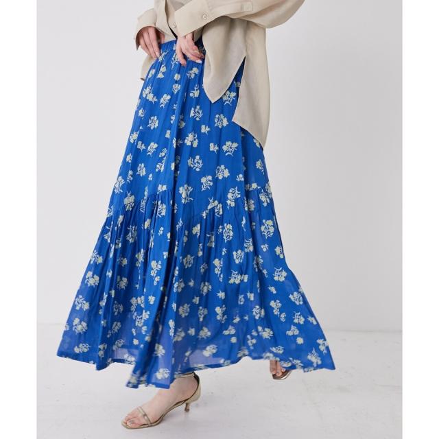 ルクールブラン（le．coeur blanc）/《手洗い可能》Fanakaレトロフラワースカート