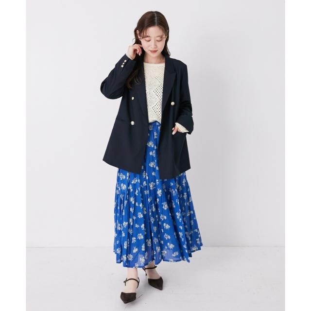 ルクールブラン（le．coeur blanc）/《手洗い可能》Fanakaレトロフラワースカート