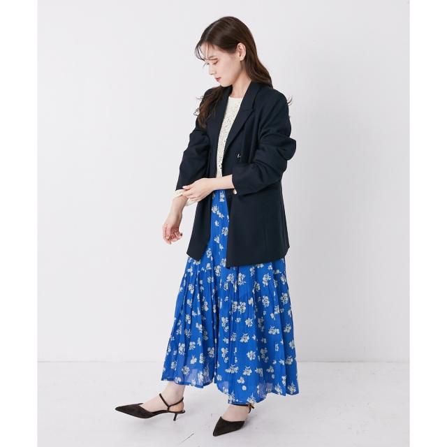 ルクールブラン（le．coeur blanc）/《手洗い可能》Fanakaレトロフラワースカート