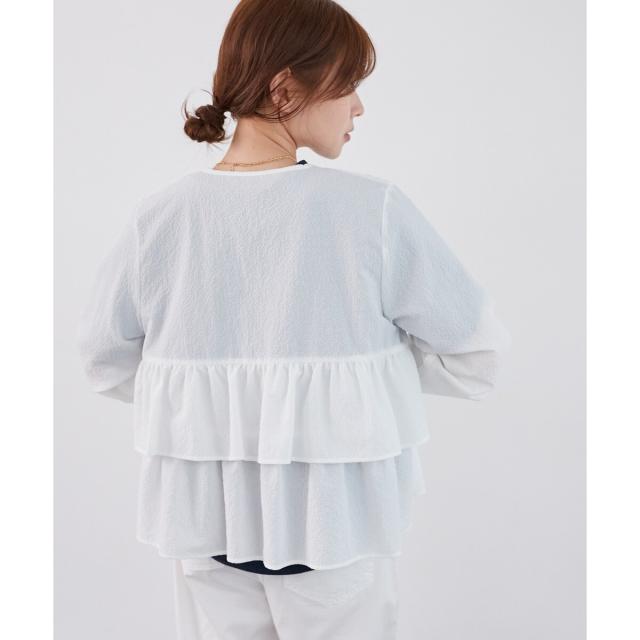 ルクールブラン（le．coeur blanc）/《大人気マストアイテム!》カラミタンブラーフリルブルゾン