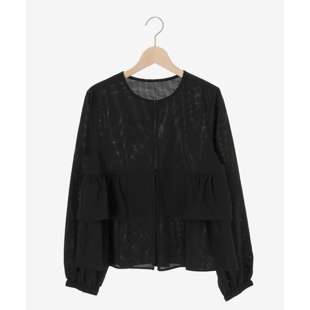 ルクールブラン（le．coeur blanc）/《大人気マストアイテム!》カラミタンブラーフリルブルゾン