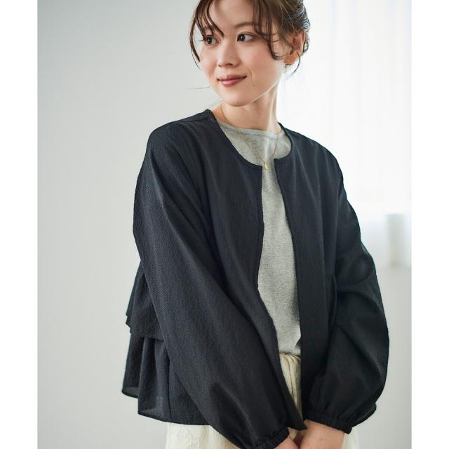 ルクールブラン（le．coeur blanc）/《大人気マストアイテム!》カラミタンブラーフリルブルゾン