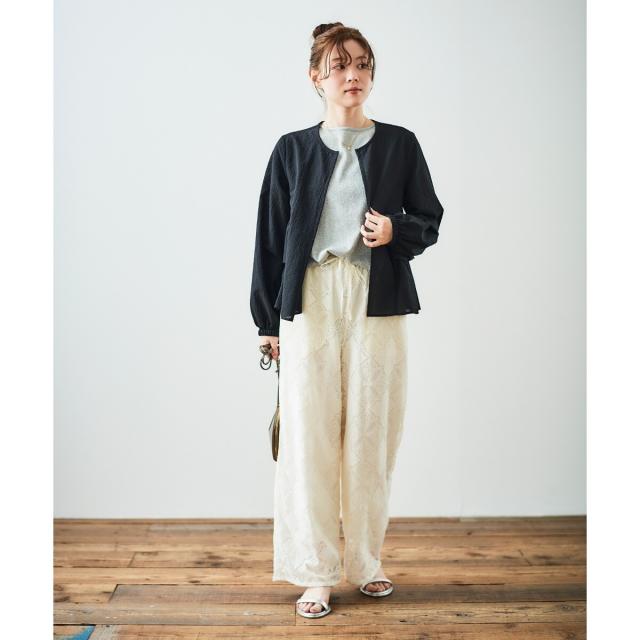 ルクールブラン（le．coeur blanc）/《大人気マストアイテム!》カラミタンブラーフリルブルゾン