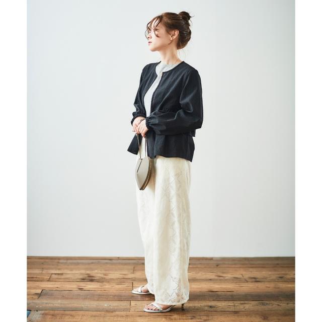 ルクールブラン（le．coeur blanc）/《大人気マストアイテム!》カラミタンブラーフリルブルゾン