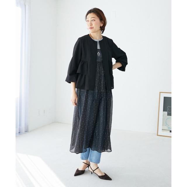 ルクールブラン（le．coeur blanc）/《大人気マストアイテム!》カラミタンブラーフリルブルゾン