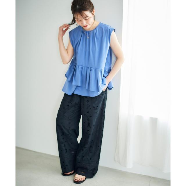 ルクールブラン（le．coeur blanc）/《手洗い可能》カットワークレースパンツ