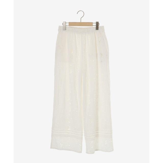 ルクールブラン（le．coeur blanc）/《手洗い可能》カットワークレースパンツ