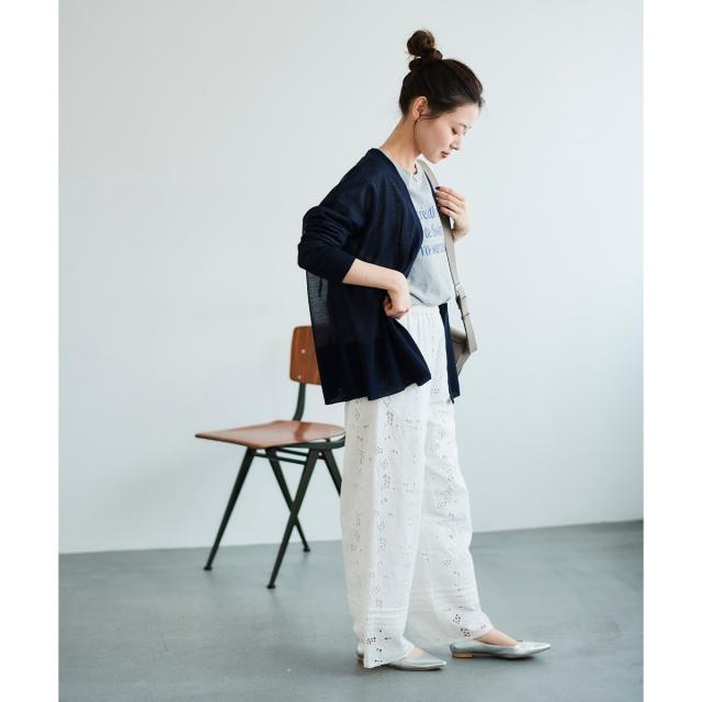 ルクールブラン（le．coeur blanc）/《手洗い可能》カットワークレースパンツ