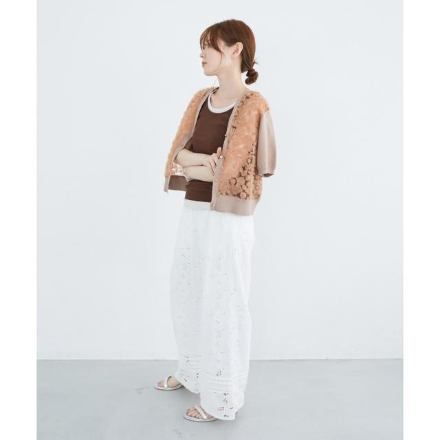 ルクールブラン（le．coeur blanc）/《手洗い可能》カットワークレースパンツ