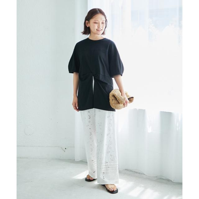 ルクールブラン（le．coeur blanc）/《手洗い可能》カットワークレースパンツ