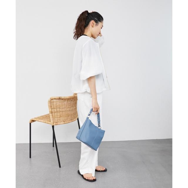 ルクールブラン（le．coeur blanc）/《手洗い可能》カラミタンブラーランタンスリーブブルゾン