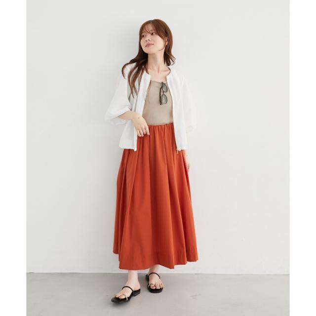 ルクールブラン（le．coeur blanc）/《手洗い可能》カラミタンブラーランタンスリーブブルゾン