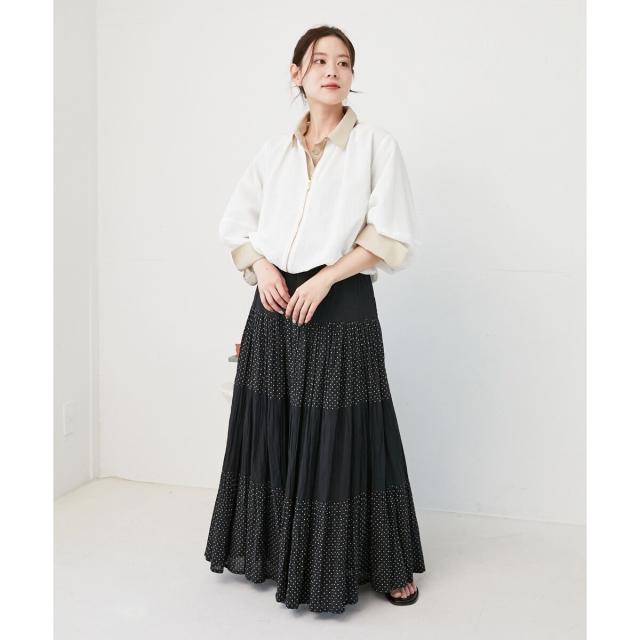 ルクールブラン（le．coeur blanc）/《手洗い可能》カラミタンブラーランタンスリーブブルゾン