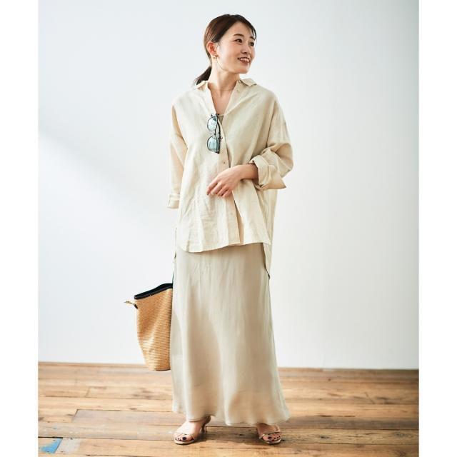 ルクールブラン（le．coeur blanc）/《手洗い可能》キュプラフィブリルナロースカート