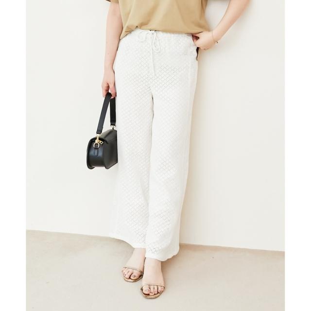 ルクールブラン（le．coeur blanc）/《手洗い可能》Fanakaミックスレースパンツ