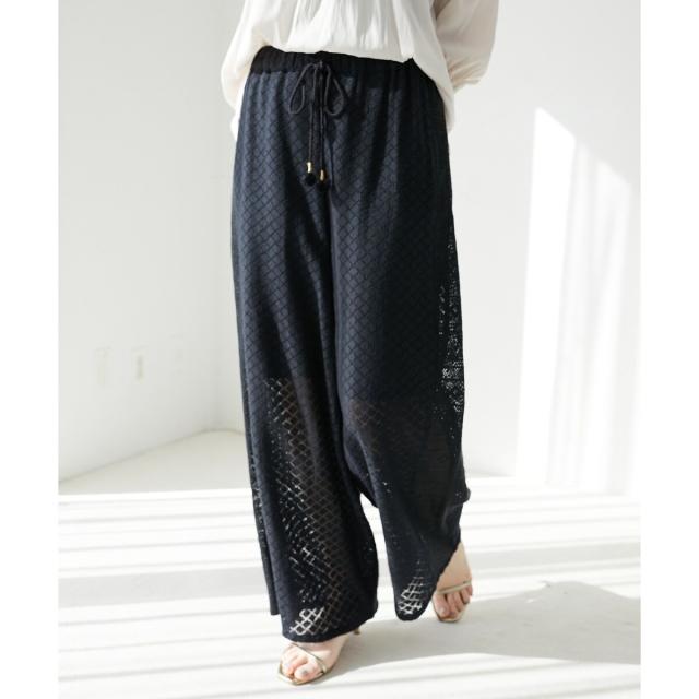 ルクールブラン（le．coeur blanc）/《手洗い可能》Fanakaミックスレースパンツ