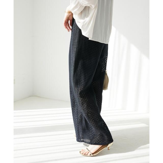 ルクールブラン（le．coeur blanc）/《手洗い可能》Fanakaミックスレースパンツ