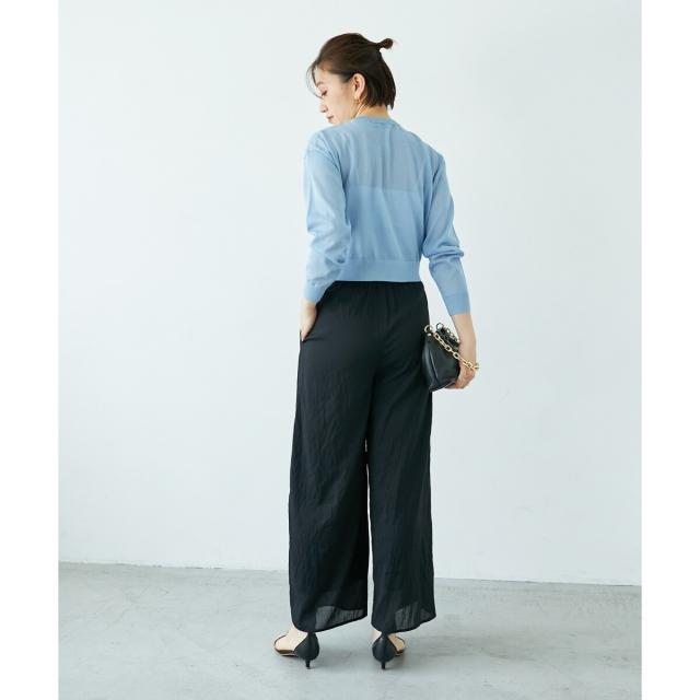 ルクールブラン（le．coeur blanc）/《手洗い可能》TORRAZZO DONNAビジュー釦カーデ