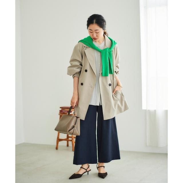 ルクールブラン（le．coeur blanc）/《手洗い可能》タンブラーブッチャータックワイドパンツ